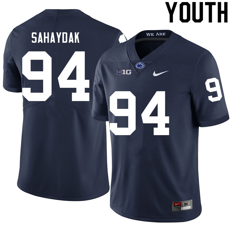 NCAA Nike Youth Penn State Nittany Lions Sander Sahaydak #94 College Football Authentic Navy Stitched Jersey IPU4498AI